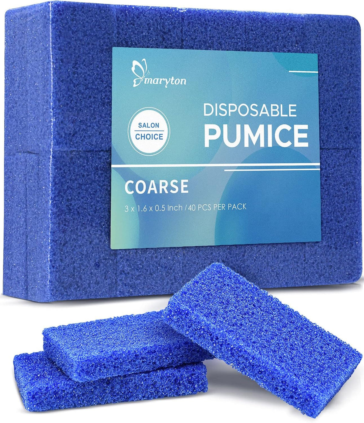 Disposable Pedicure Pumice Stone for Feet Scrubber - 40PCS Coarse & Medium Grit