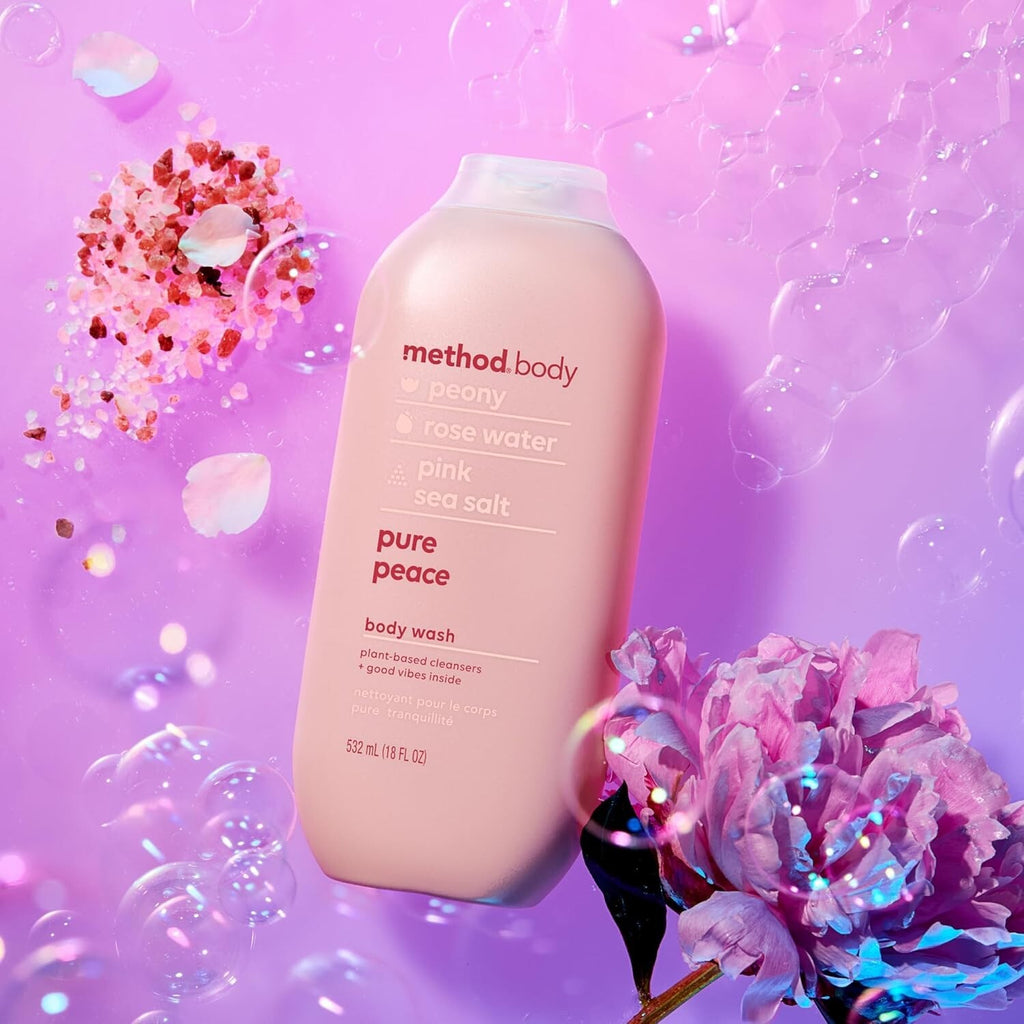 Method Body Wash - Pure Peace, 18oz, Eco-Friendly, Calming Scent, 2 Pack