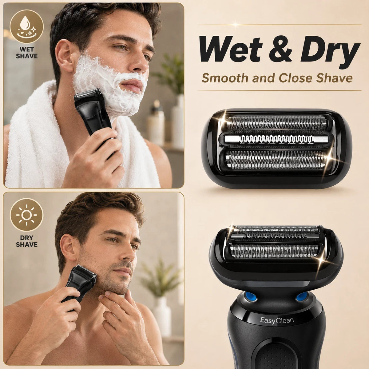 Foil Replacement Head for Braun Series 5 & 6 Shavers - 2 Pack
