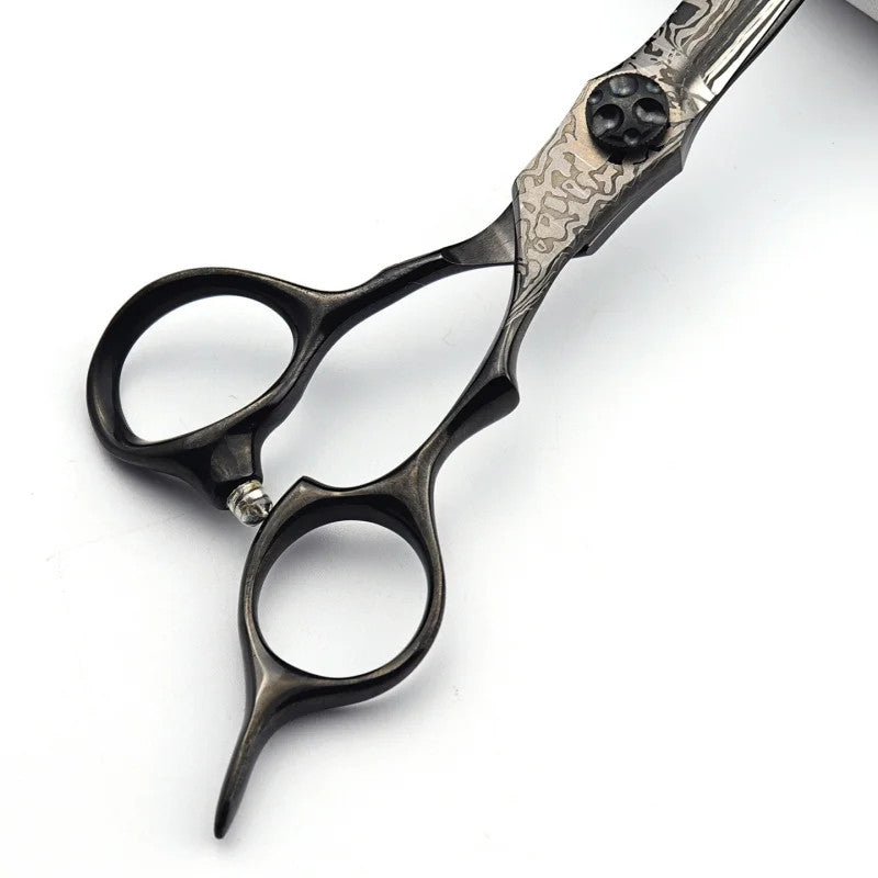 6 Inch VG10 Steel Barber Scissors Haircut & Thinning Shears - Handmade