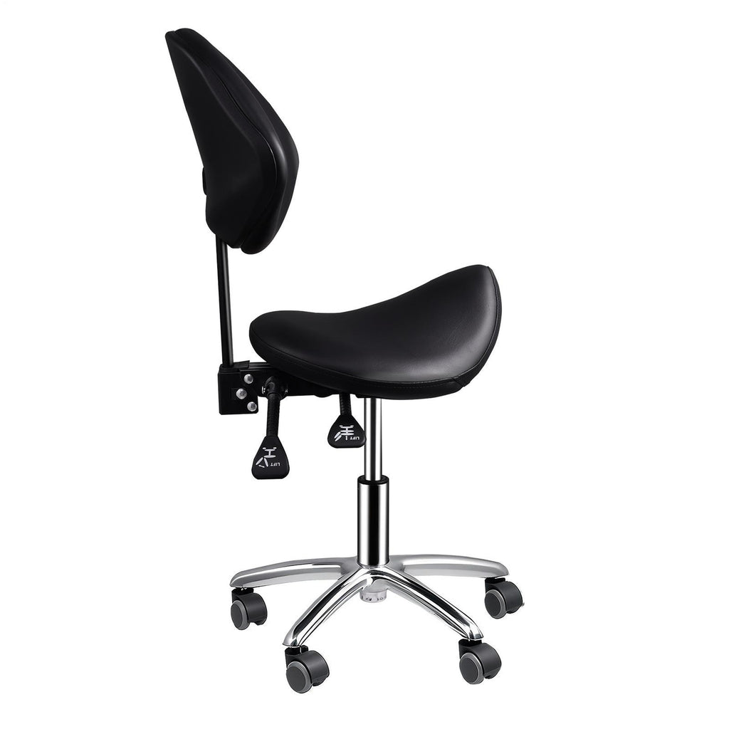 Heavy Duty Hydraulic Saddle Stool with Wheels and Adjustable Height