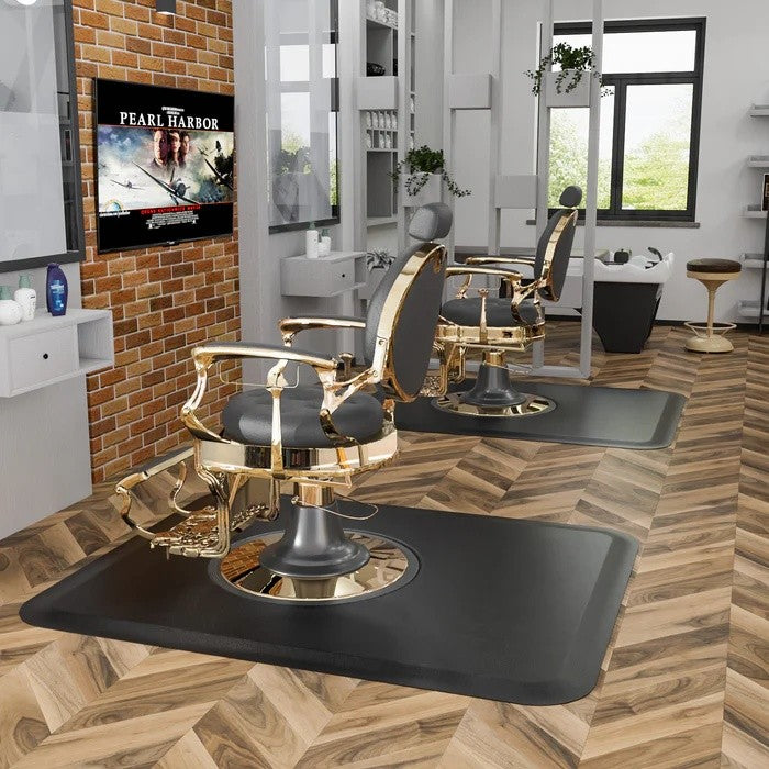 4ft x 5ft Anti-Fatigue Salon Mat with 1/2 Inch Foam and Chair Cut-Out
