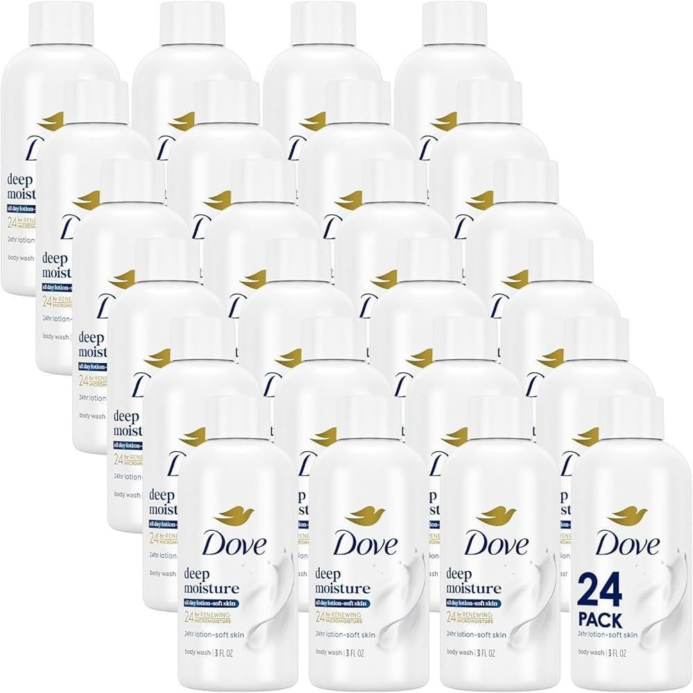 Dove Deep Moisture Body Wash Travel Size 3 oz 24 Pack