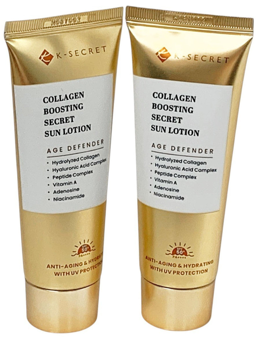 Collagen Boosting Sun Lotion SPF 50+ Set of 2 - Anti-Aging Sunscreen for Youthful Skin