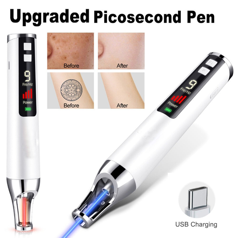 Rechargeable Beauty Pen for Freckle Scar Wart Removal - Portable LED Light Device