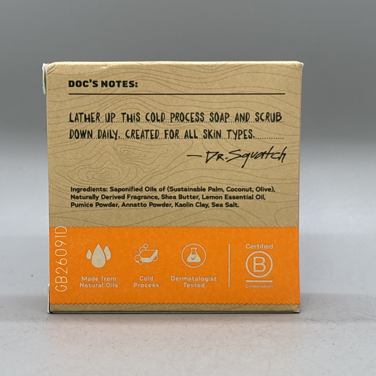 Dr. Squatch Summer Citrus Bar Soap - Natural Men’s Body Cleanser