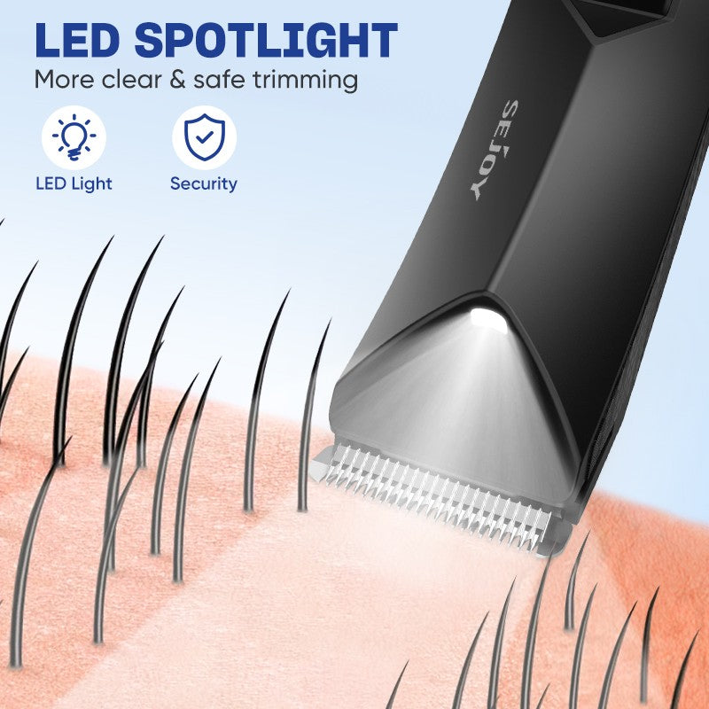 Cordless Electric Body Hair Trimmer for Men - Rechargeable Shaving Razor