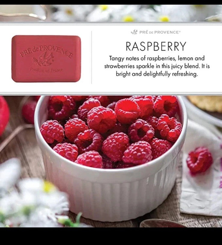 Pre de Provence Raspberry Shea Butter Enriched Soap - 12 Bars, 250g Each