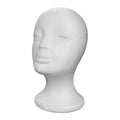Female Mannequin Head for Wigs Display Foam Model with Glasses Hat Accessories