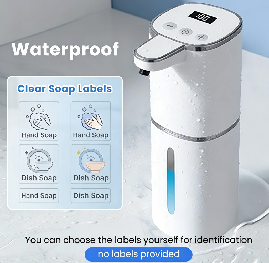 Touchless Automatic Liquid Soap Dispenser with 9 Adjustable Levels USB Rechargeable