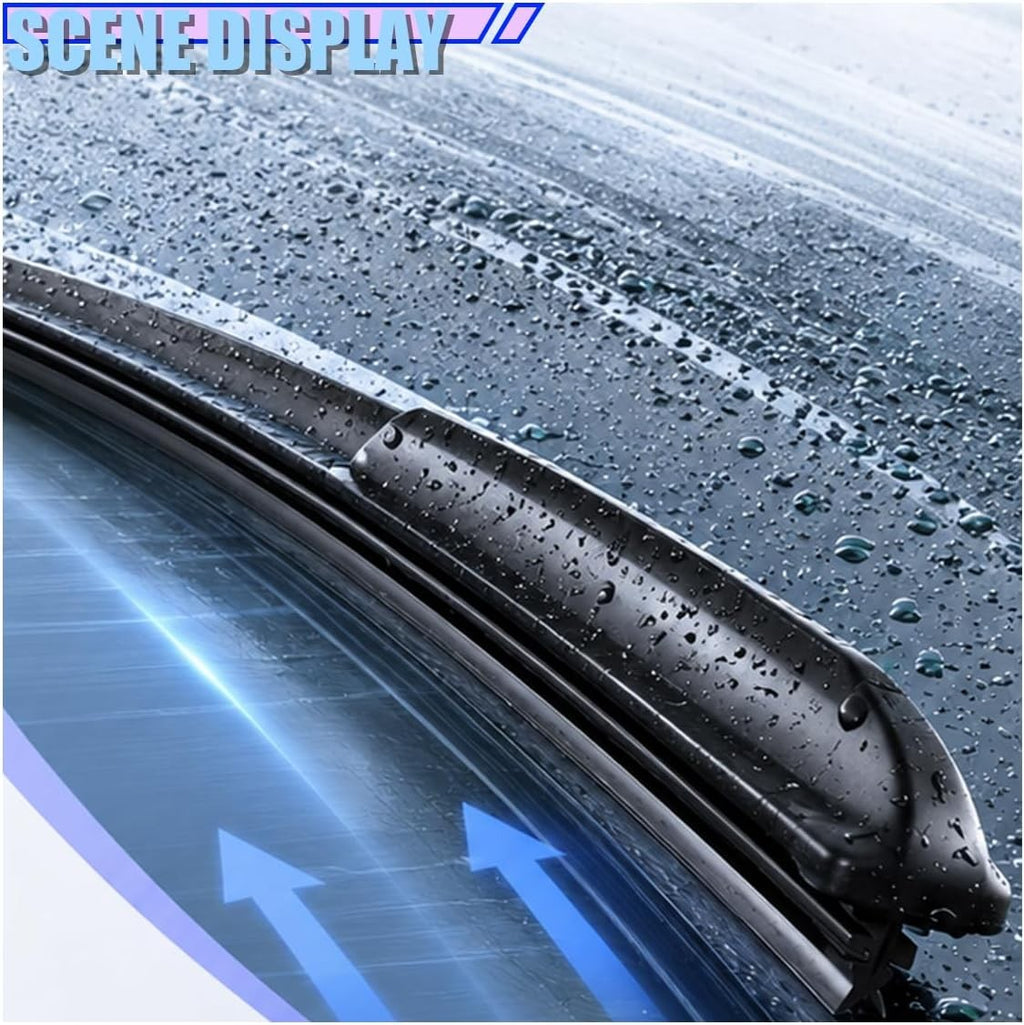 Automotive Windshield Wiper Blade Refills 26 Inch, 4 Pack - Adjustable & Durable