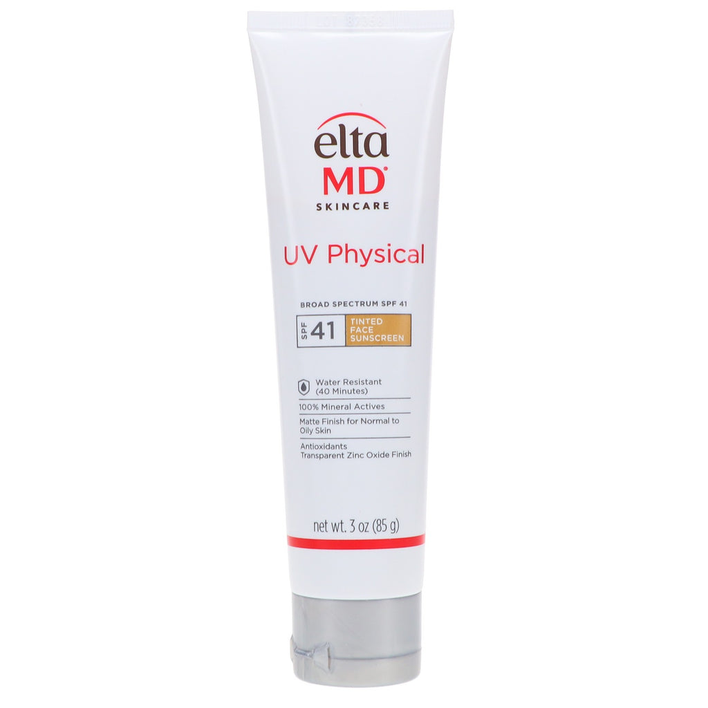 Mineral Sunscreen SPF 41 Tinted Face Sunscreen 3 oz - Broad Spectrum, Water-Resistant, Oily & Sensitive Skin Safe