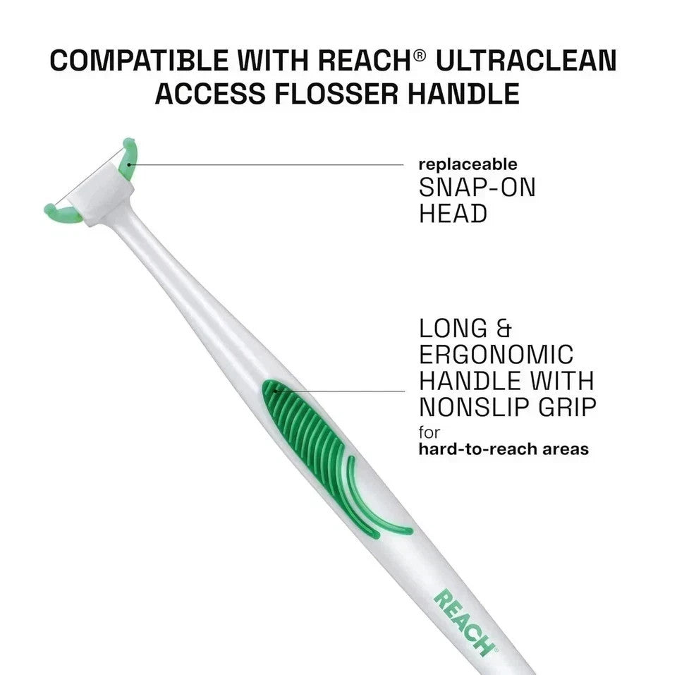 Mint Flavored Flosser Refill Heads Pack of 6 for Ultraclean Access Flossers