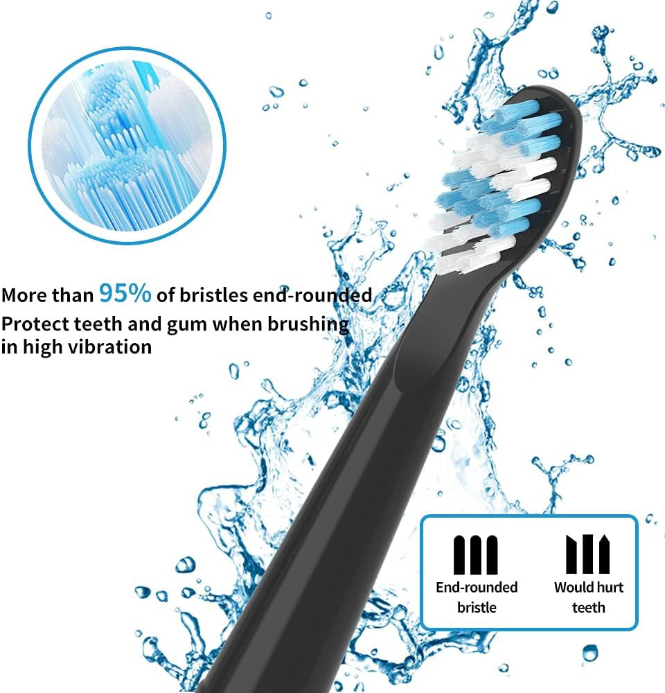 Replacement Toothbrush Heads Compatible with Fairywill Electric Toothbrush - Pack of 6