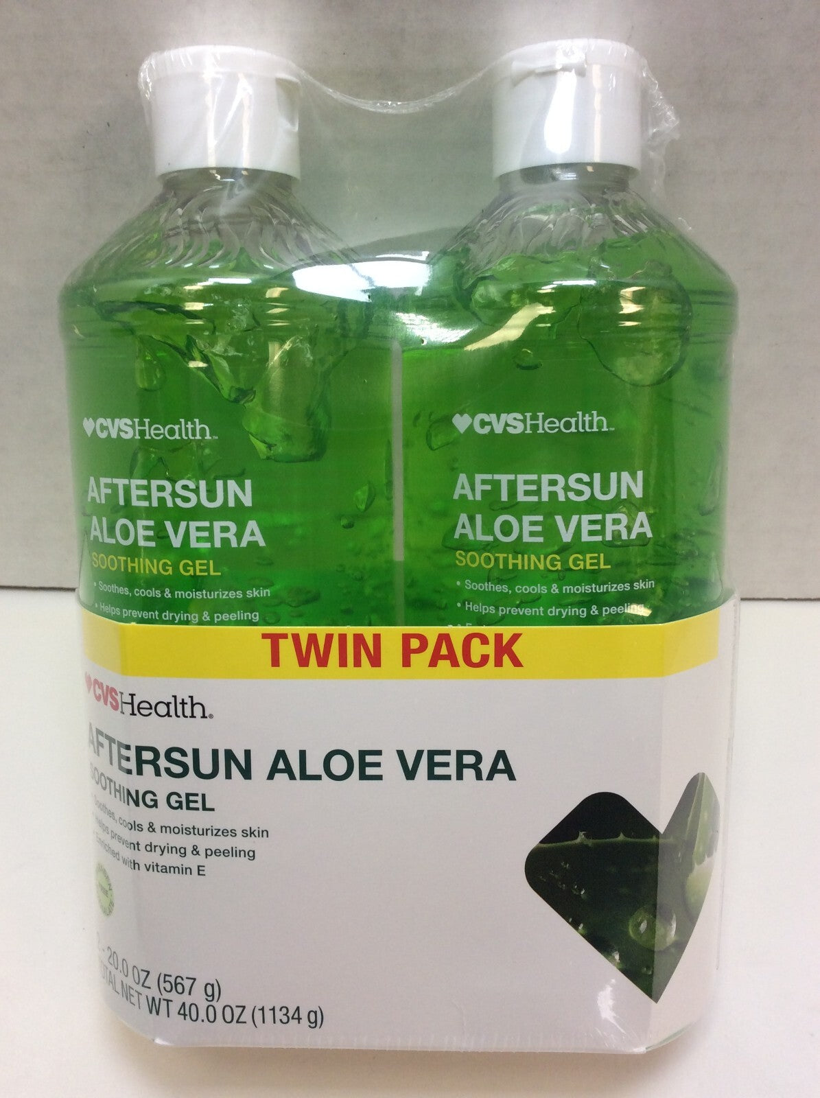 Aloe Vera Moisturizing Gel for Sunburn Relief - Paraben-Free, 80 OZ Lot of 4