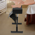Adjustable Pedicure Footrest with Dust-Collecting Fan, Black, 48-68cm