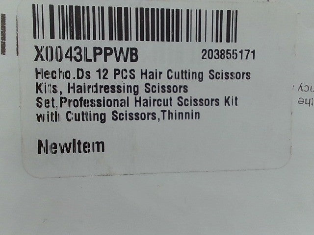 Professional Hair Cutting Scissors Barber Salon Shears with Case - Black