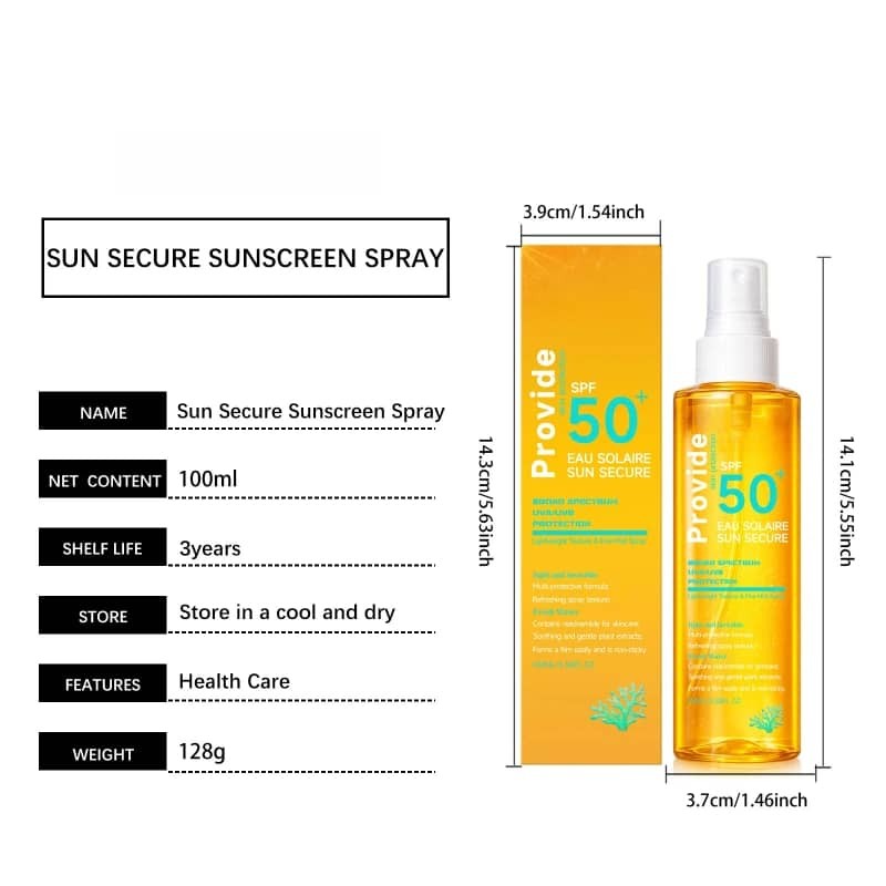 SPF 50+ Moisturizing Sunscreen Spray Mist for Face and Body - Lightweight & Water-Resistant