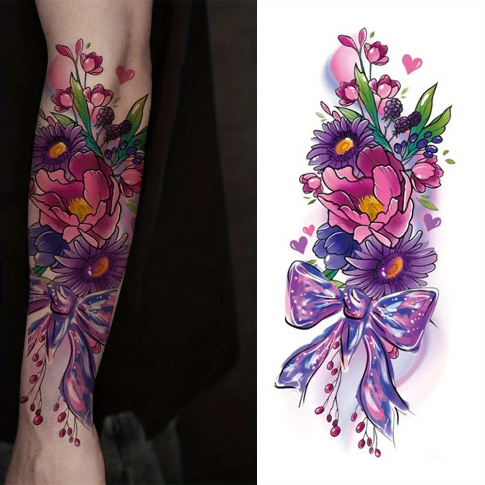 Temporary Tattoo Sticker Set for Women — Butterfly Love Fashion Body Art