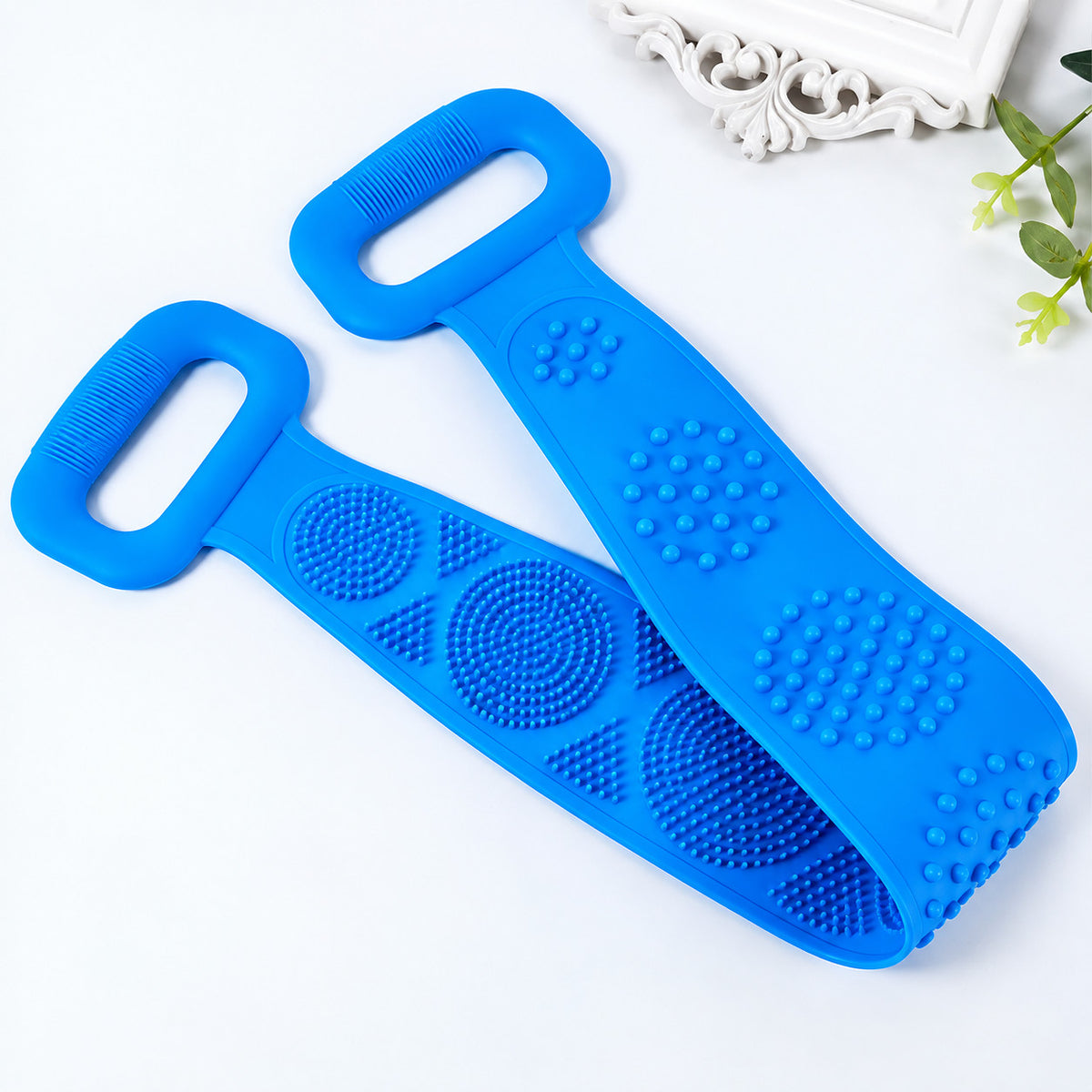 Double Sided Silicone Body Scrubber Back Bath Brush Exfoliating Deep Clean Skin