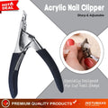 Black Acrylic Nail Clipper for False Nails - Manicure Tool Cutter