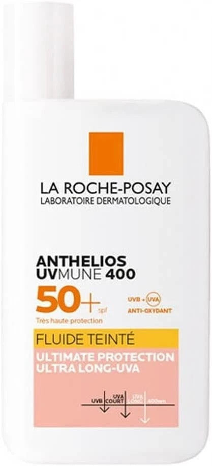 2 Pack SPF50+ Tinted Sunscreen Fluid for Sensitive Skin - UVA UVB Protection