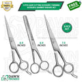 Professional Hair Cutting Scissors Thinning Shears Set - 3 Pieces