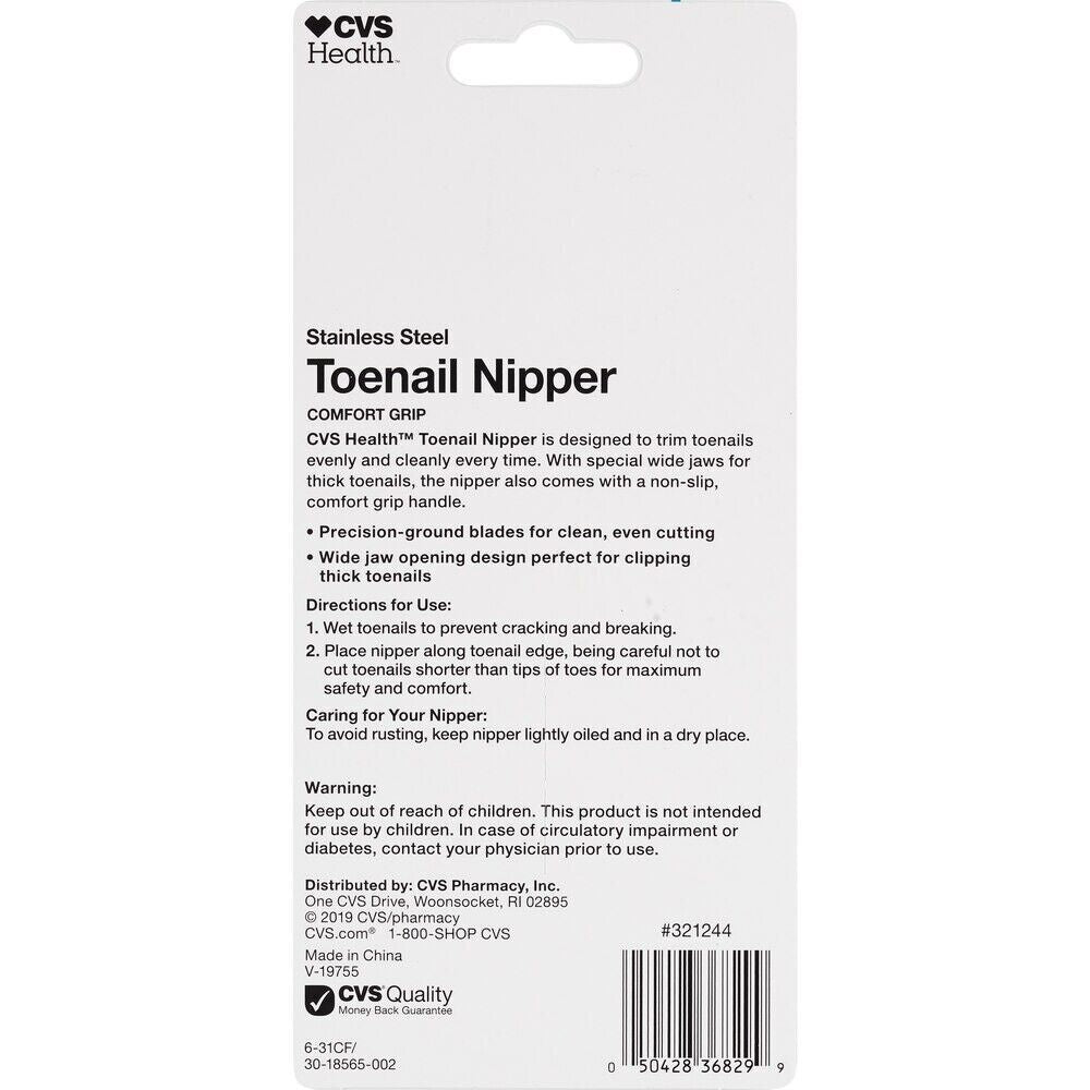 Heavy-Duty Toenail Nipper for Thick Nails - Stainless Steel, Comfort Grip