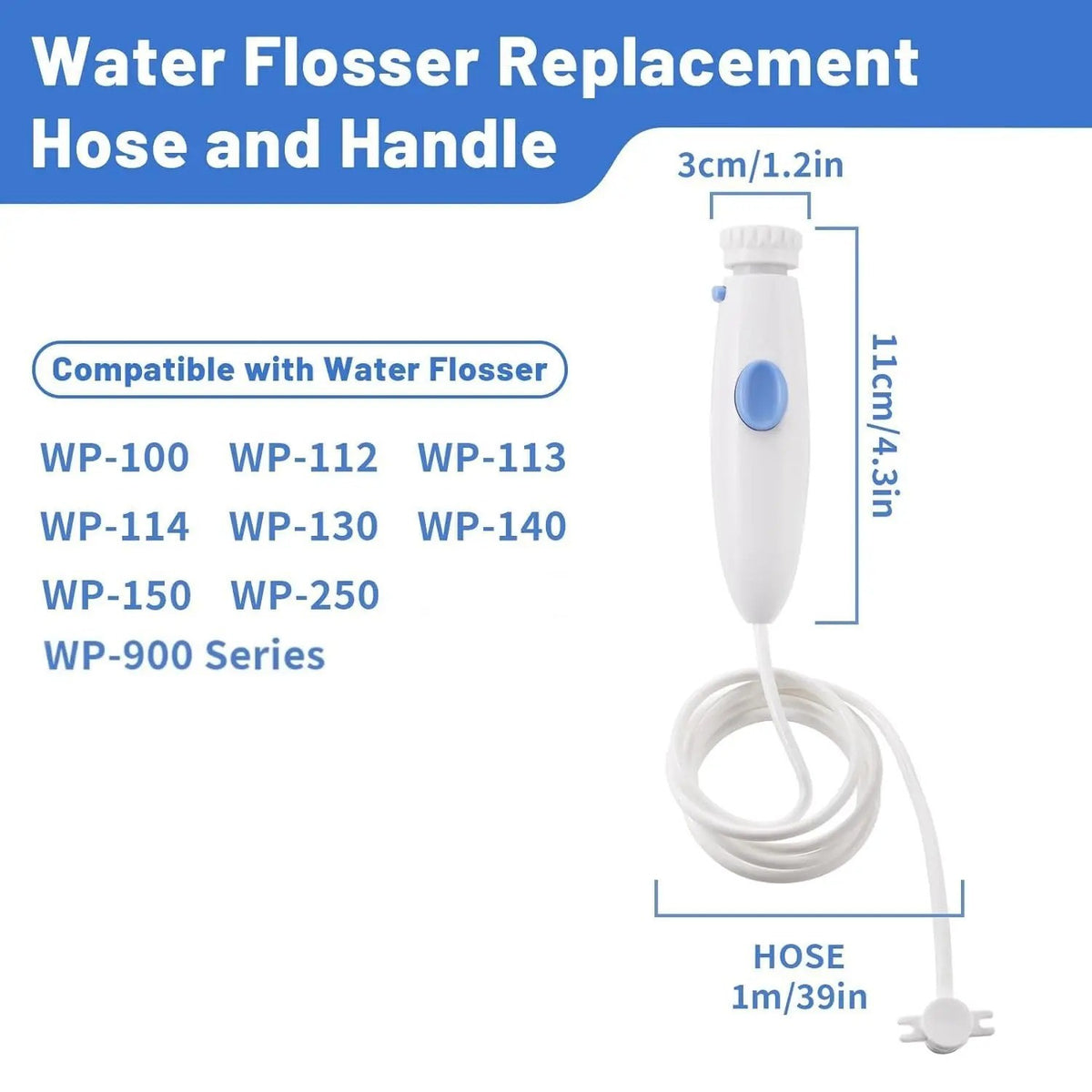Water Flosser Replacement Hose & Handle Kit for WP-Series Oral Irrigator