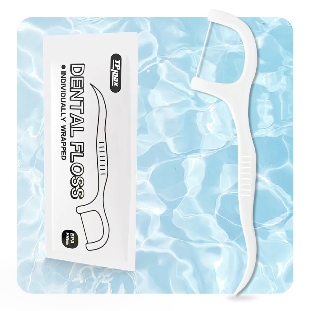 Dental Floss Picks - Individually Wrapped, 150 Count, White