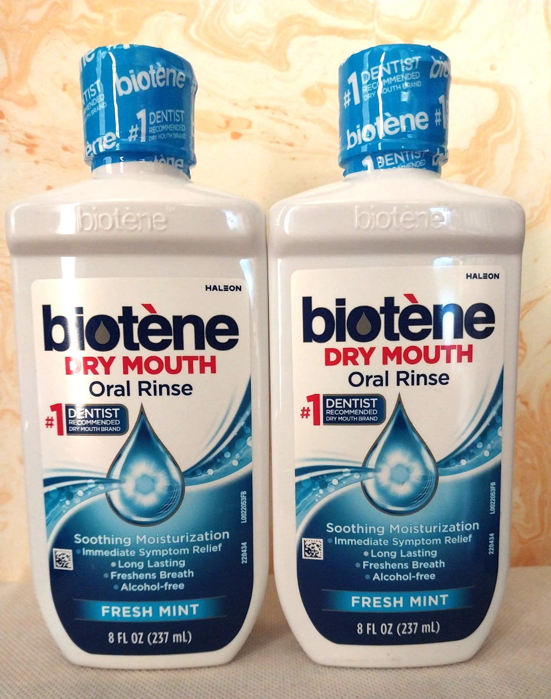 Biotene Dry Mouth Oral Rinse Alcohol-Free Long Lasting Mint 8oz - 2 Pack
