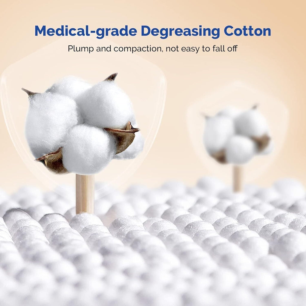 1000Pcs Cotton Swab Applicators with Wooden Handles - 3 Inch Long, Ideal for Wound Care & Precision Cleaning