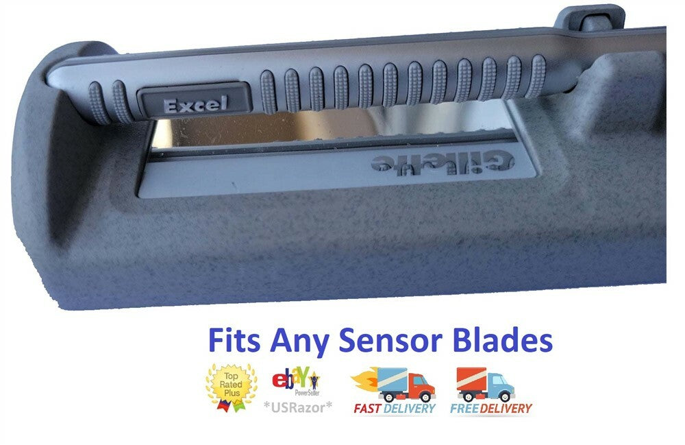 Gillette Sensor Excel Razor with Metal Handle & Cartridges - Made in USA