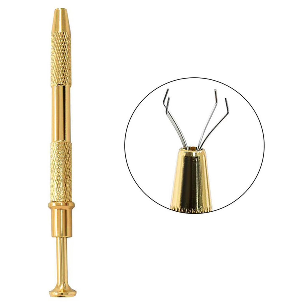 4-Claw Aluminum Grabber Tool for Jewelry, PCB & Tiny Parts—Rhinestone Claw Tweezers