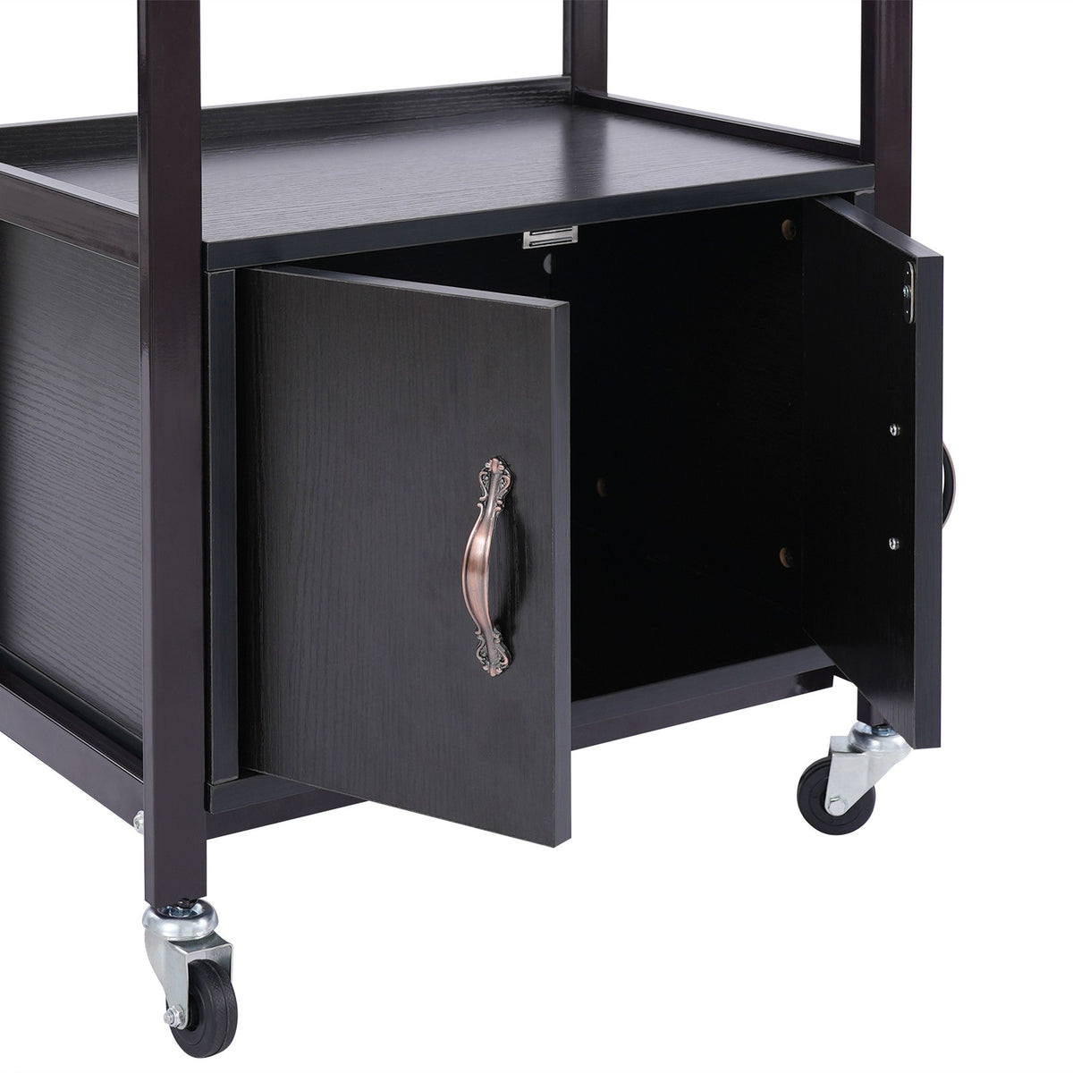 Salon Trolley Cart Rolling Station with Drawer & Cabinet for Beauty & Barber Use