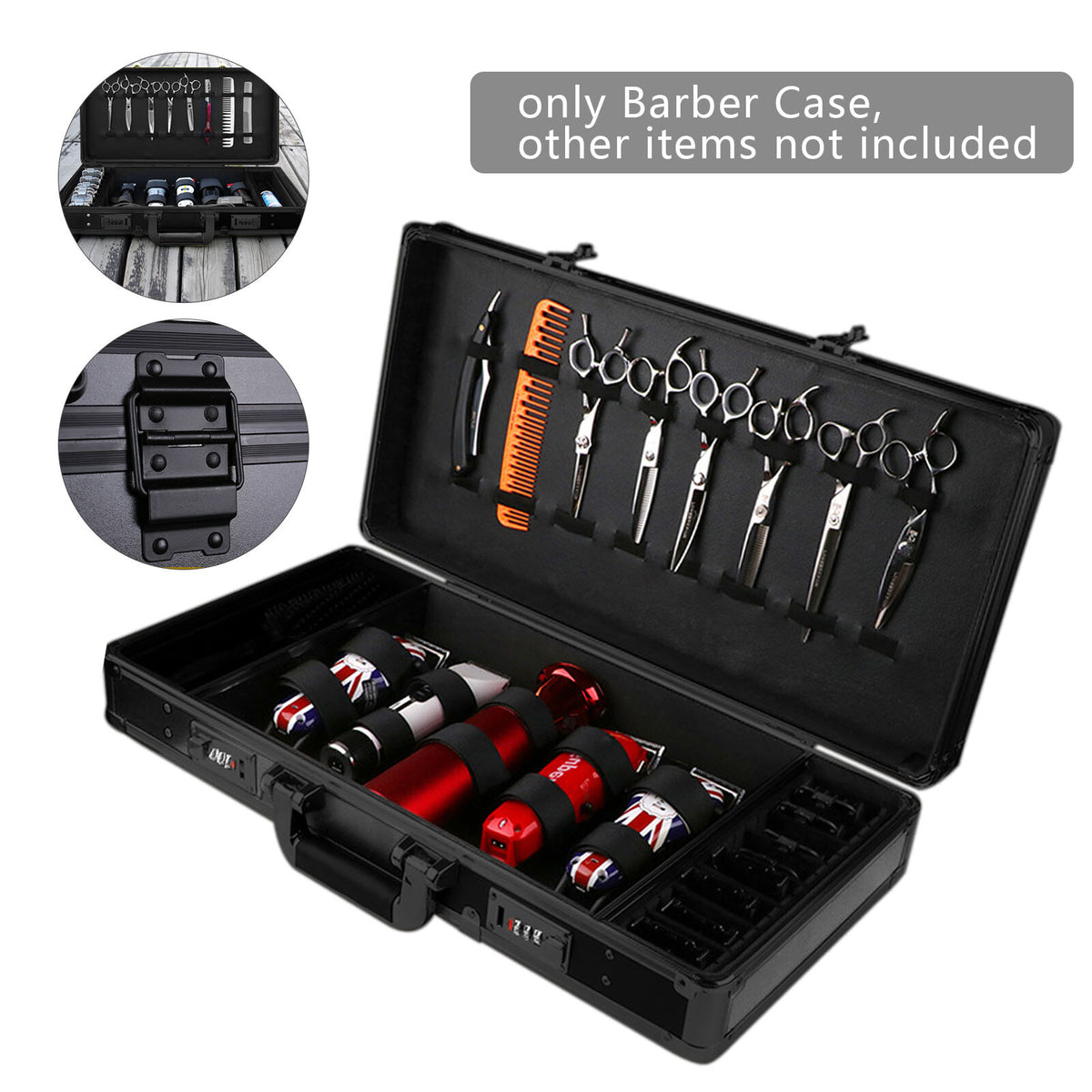 Large Portable Barber Tool Case for Salon & Styling Equipment