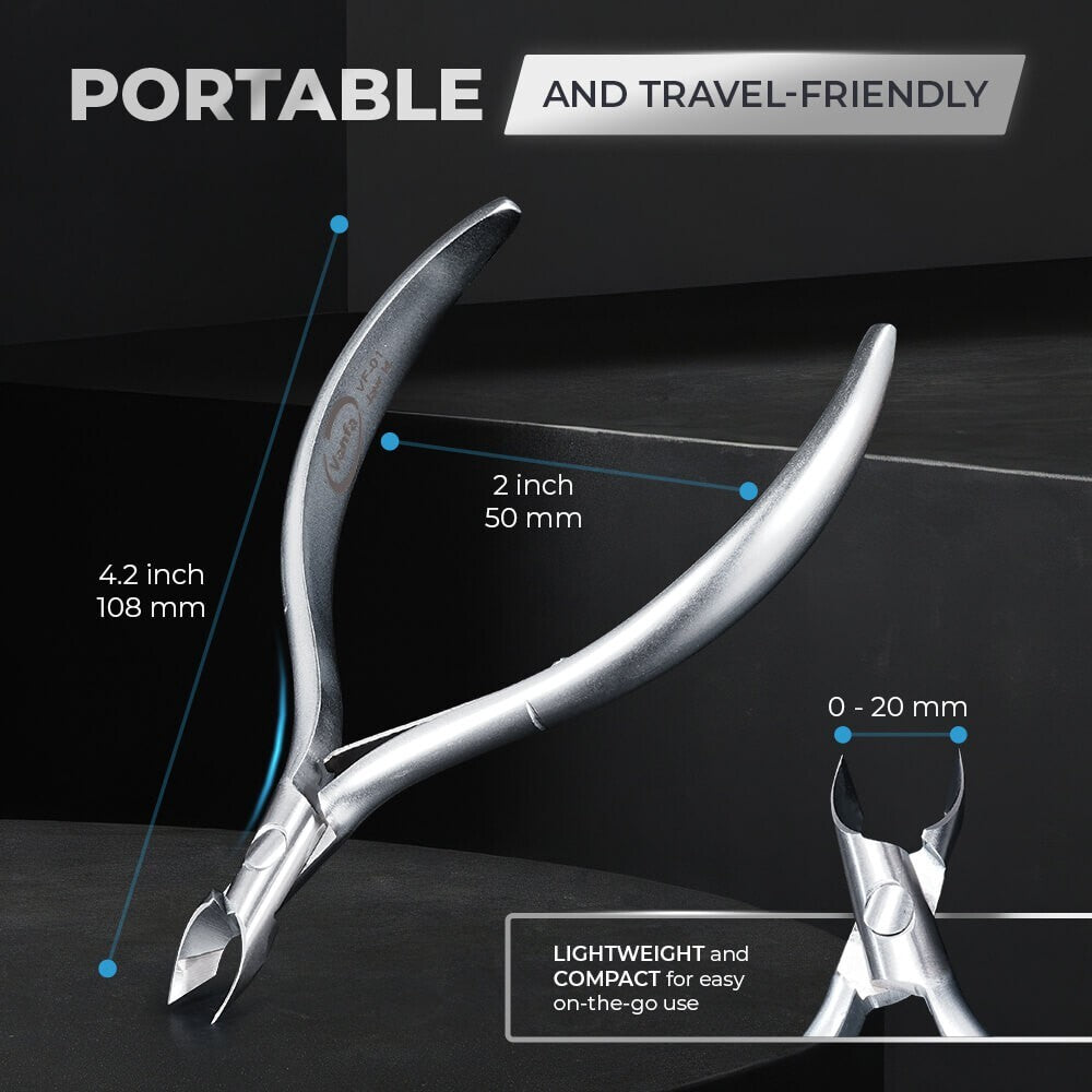 Vanfa Stainless Steel Round Head Cuticle Nippers VF04 - Nail Care Tool