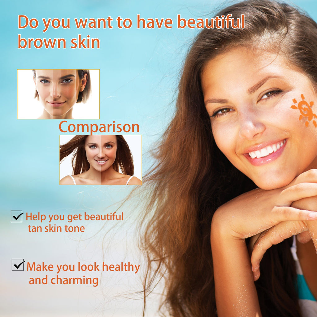 Sunless Tanning Gel with Carrot Oil - Moisturizing Body Bronzer & Accelerator