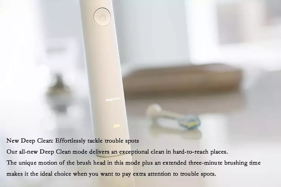 Electric Sonic Toothbrush Handle with Deep Clean Mode - Black