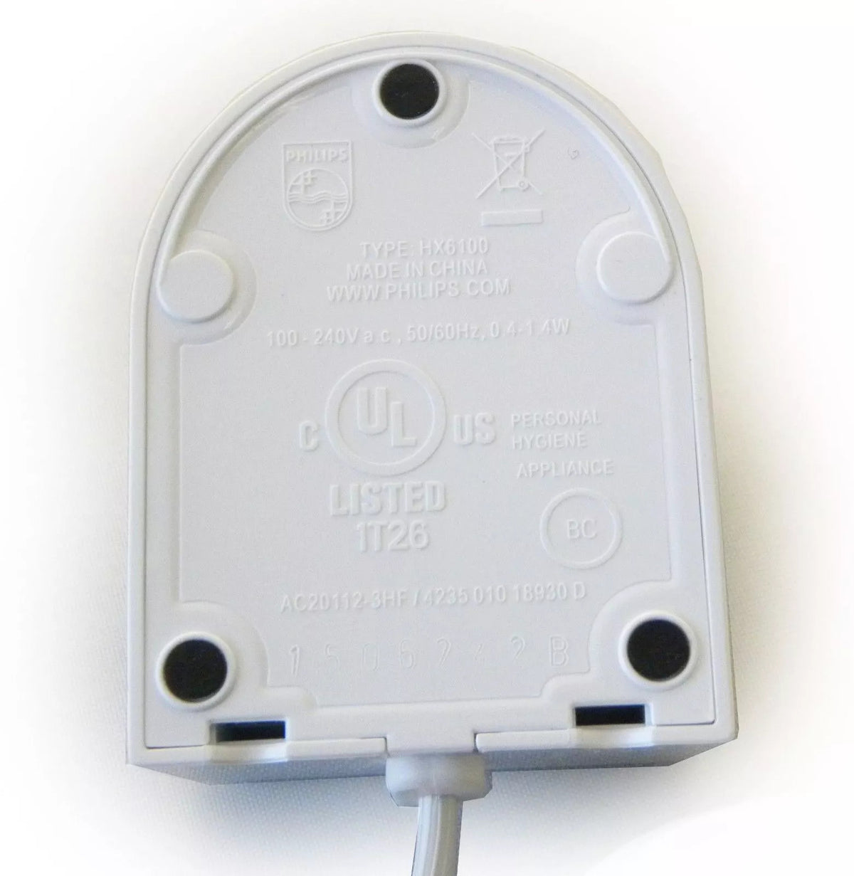 Travel Charger for Philips Sonicare Flexcare & HealthyWhite HX6100 HX6972 HX6732