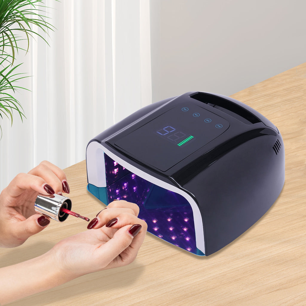 96W Cordless UV LED Nail Lamp - Rechargeable Professional Gel Curing Dryer