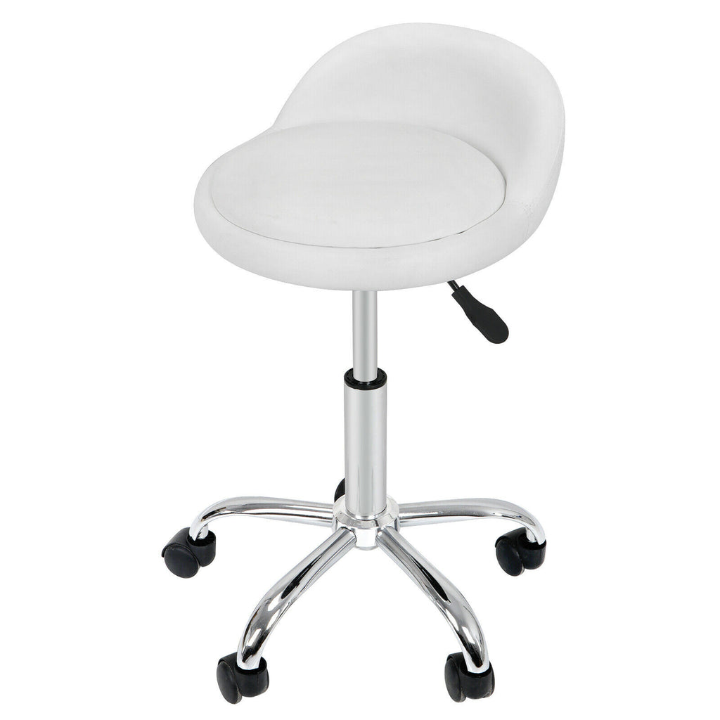 Swivel Facial Massage Stool with Wheels & Adjustable Height – Salon & Spa Chair