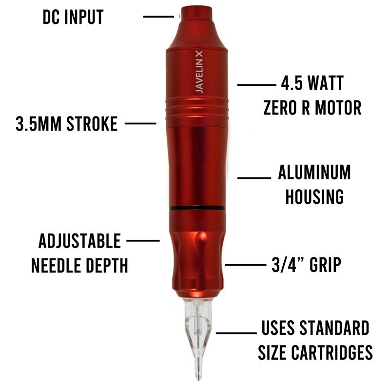 Javelin X Rotary Tattoo Pen - Liner & Shader Machine, 4.5W