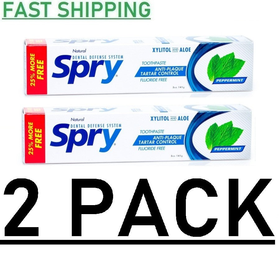 fluoride free peppermint toothpaste 5 oz 2 pack