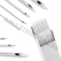 100 Pcs Mixed Piercing Needles 12G-20G Stainless Steel, Sterilized & Safe