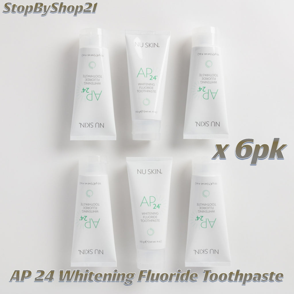 Whitening Fluoride Toothpaste with Fluoride - 6 Pack, No Peroxide