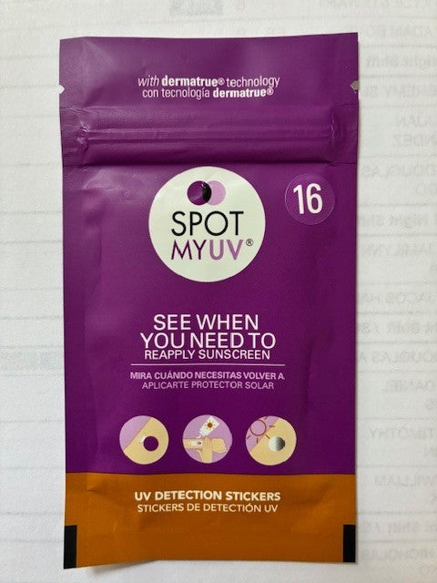 UV Sun Detection Stickers - 16 Count Ultraviolet Sun Exposure Test