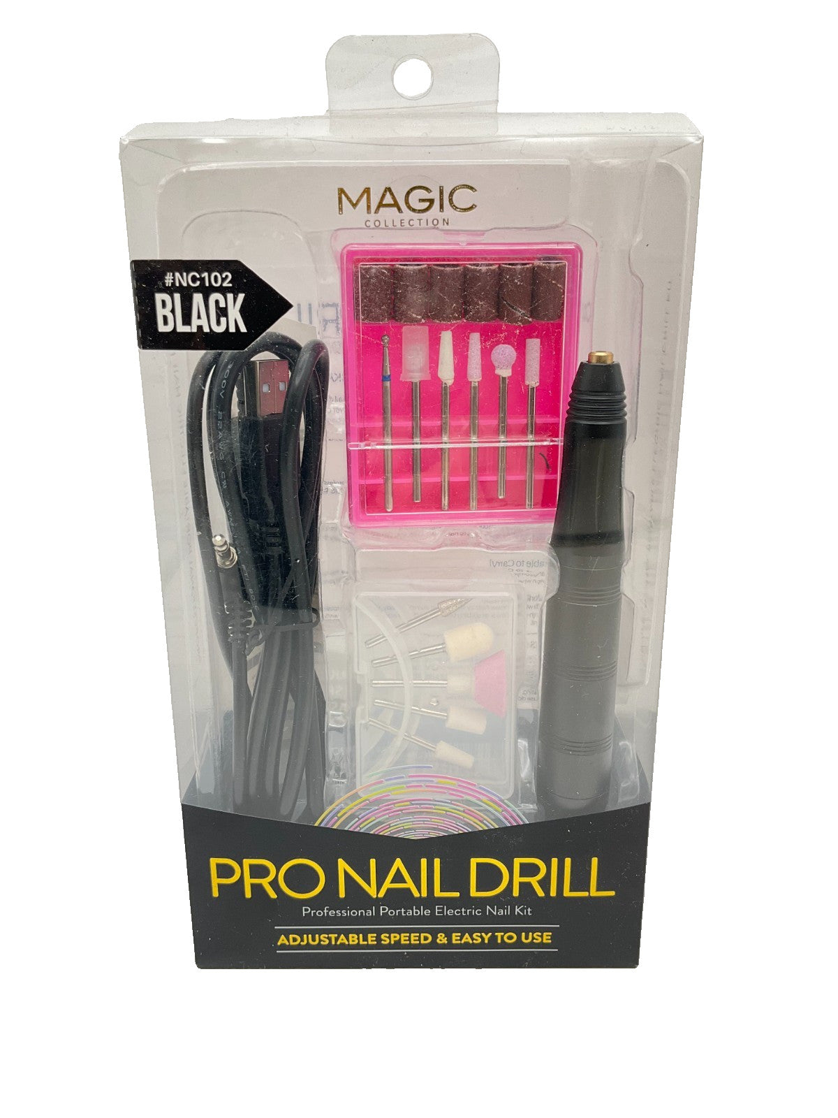 Professional Portable Electric Nail Drill Kit with 11 Drill Bits & USB Power