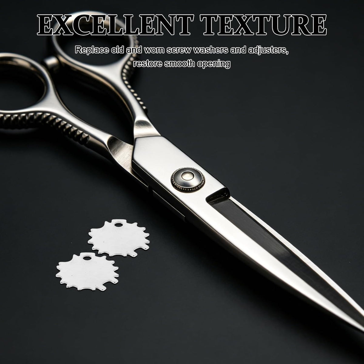 Hair Scissors Tension Adjustment Kit with Wrench and Spare Washers