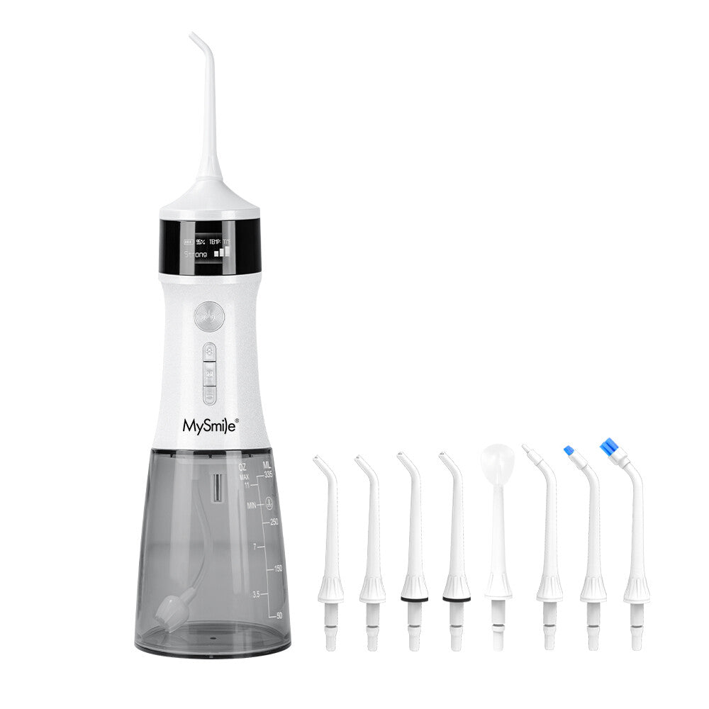 Portable Cordless Water Flosser Dental Irrigator with UV Light and Multiple Tips